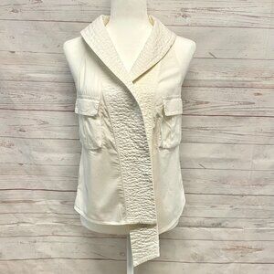 Manila Grace White assymetrical blouse